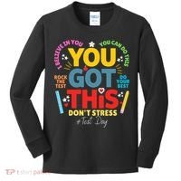 Rock The Test Dont Stress You Got This Teacher Testing Day  Kids Long Sleeve Shirt thumb 0
