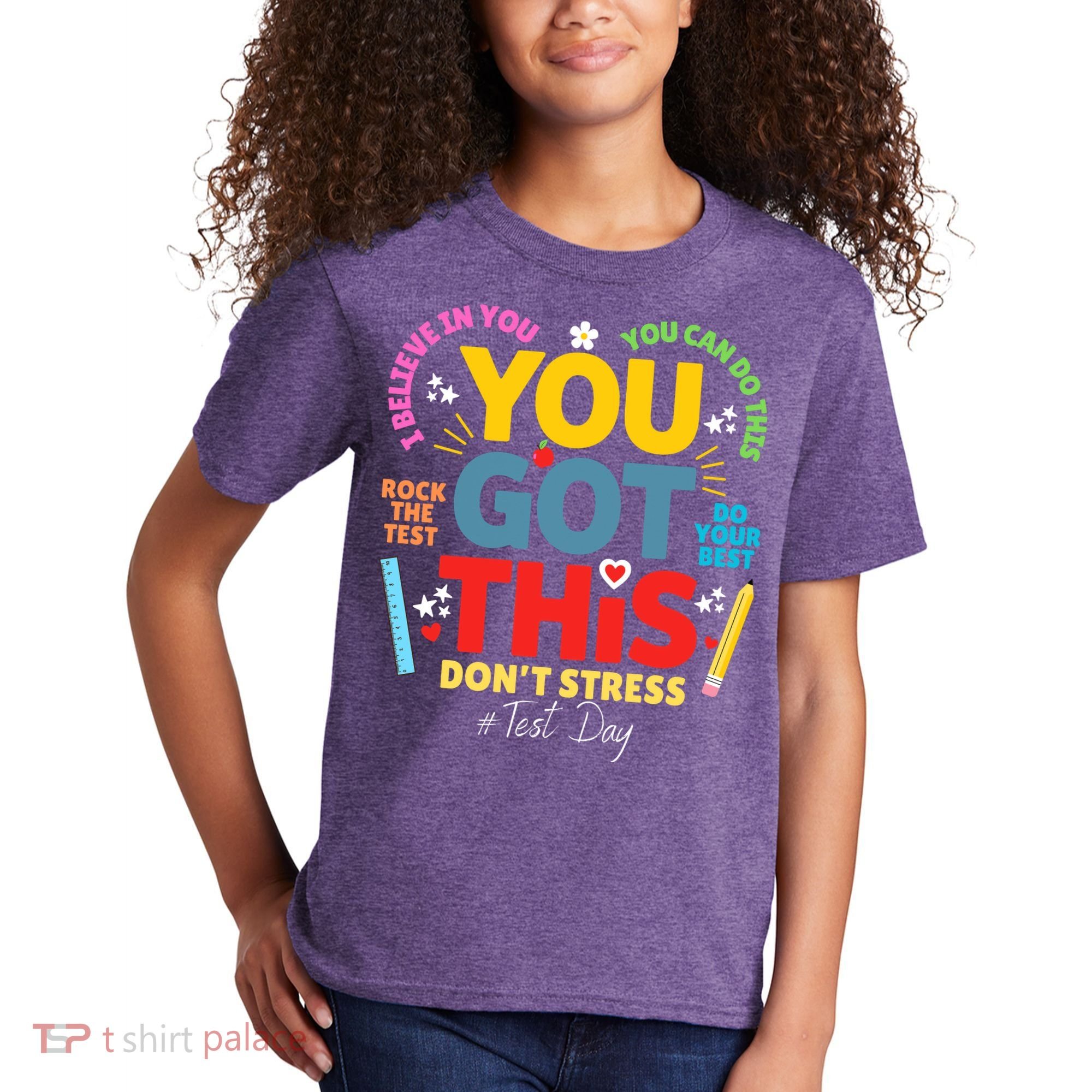 Rock The Test Dont Stress You Got This Teacher Testing Day  Kids T-Shirt