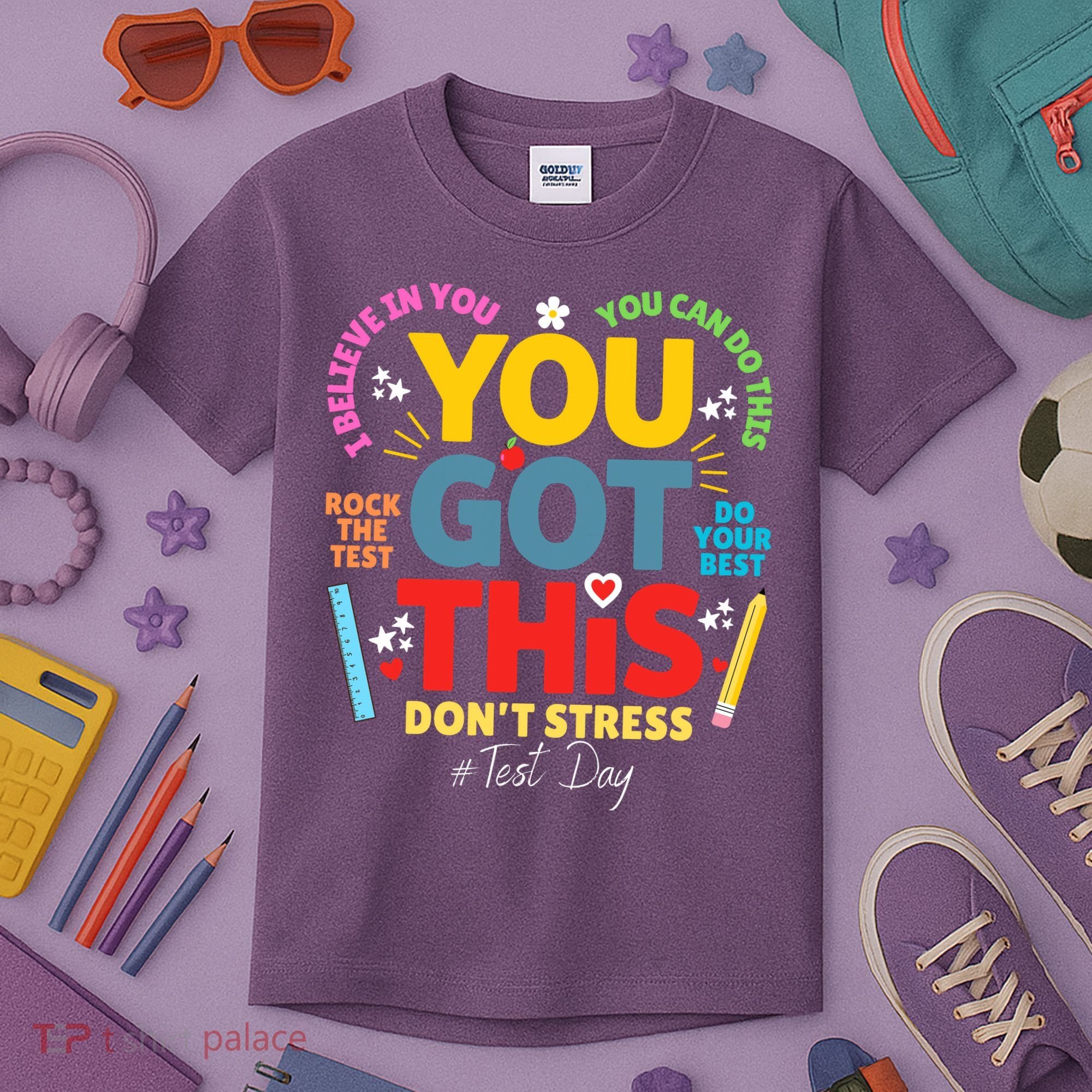 Rock The Test Dont Stress You Got This Teacher Testing Day  Kids T-Shirt