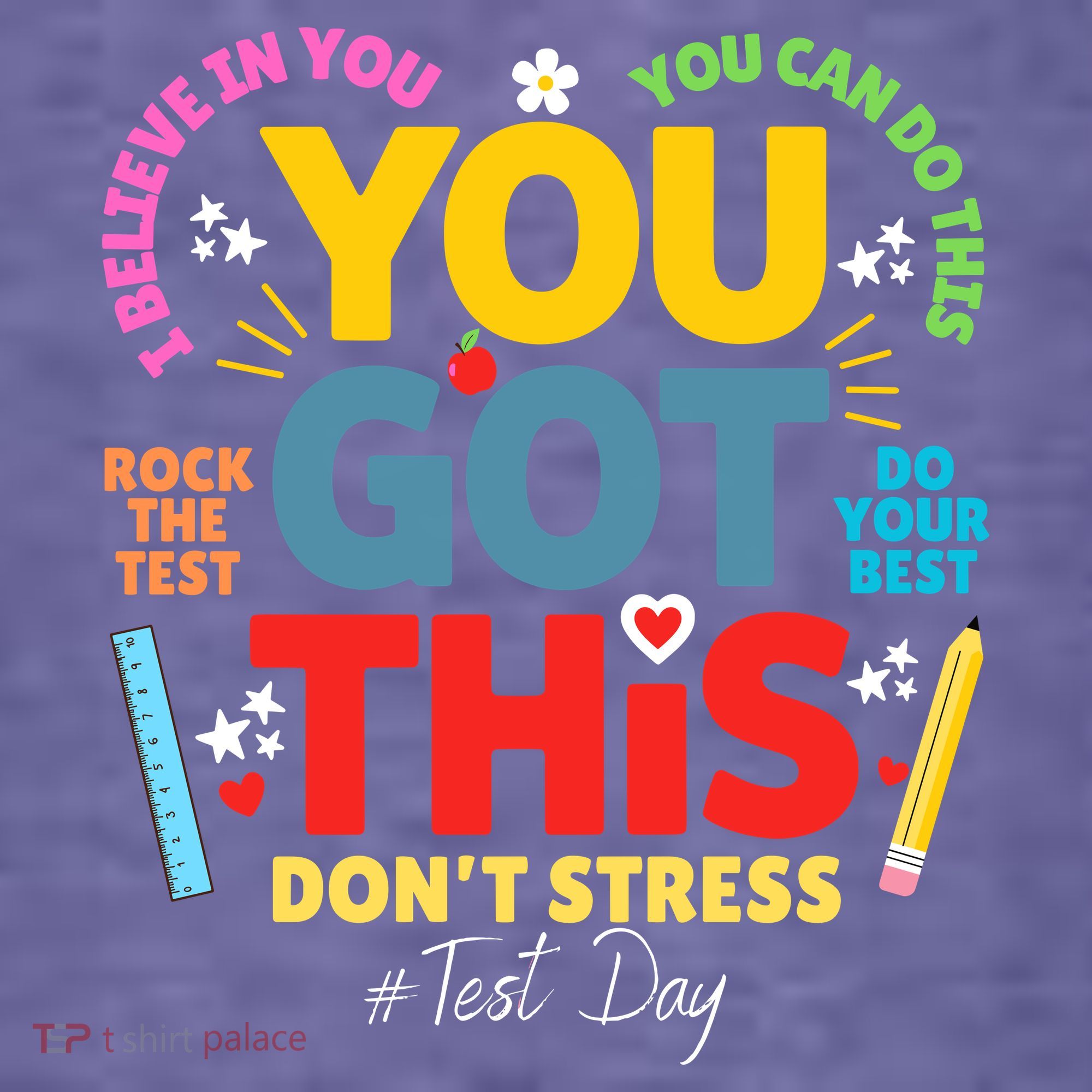 Rock The Test Dont Stress You Got This Teacher Testing Day  Kids T-Shirt