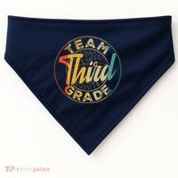 Retro Team Third Grade Back To School First Day Of School USA-Made Doggie Bandana thumb 0