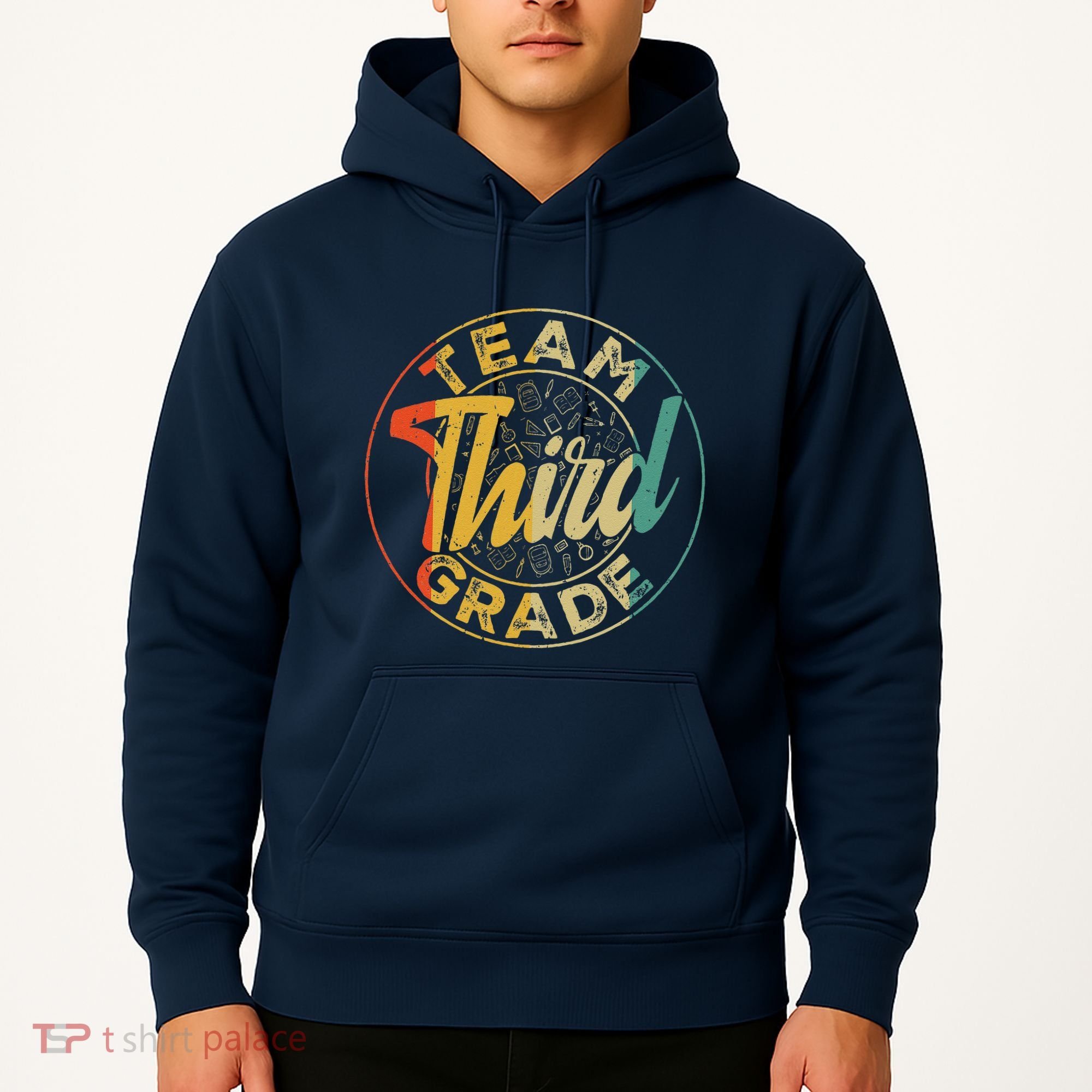 Retro Team Third Grade Back To School First Day Of School Hoodie