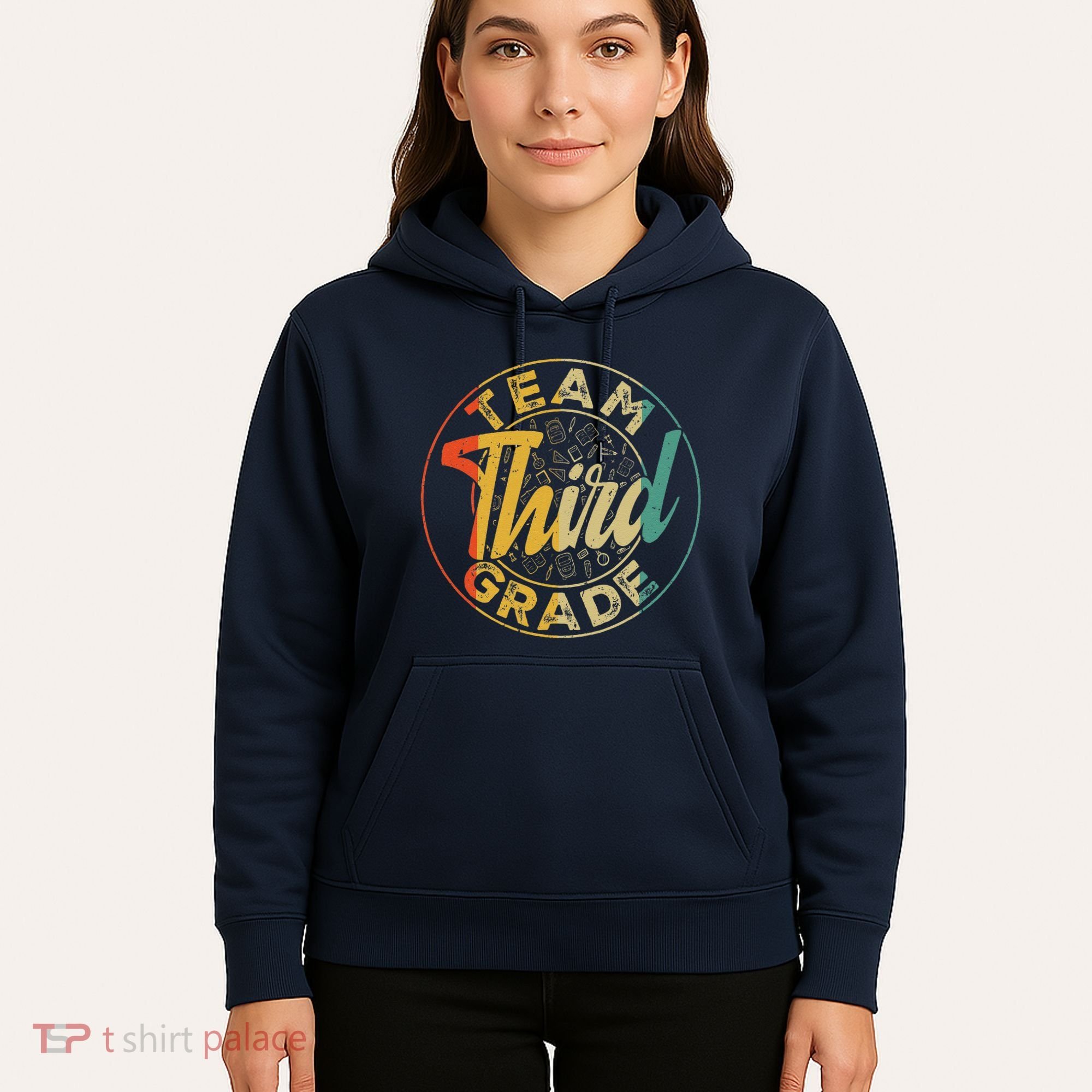 Retro Team Third Grade Back To School First Day Of School Hoodie