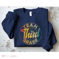 Retro Team Third Grade Back To School First Day Of School Sweatshirt thumb 2