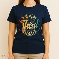 Retro Team Third Grade Back To School First Day Of School T-Shirt thumb 4