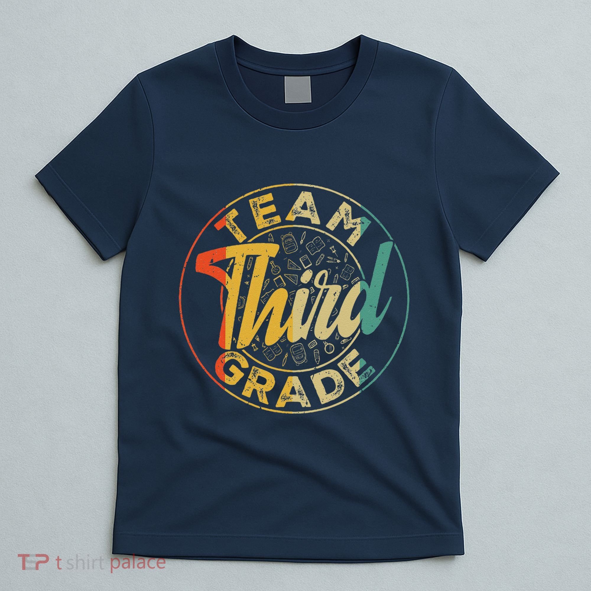 Retro Team Third Grade Back To School First Day Of School T-Shirt