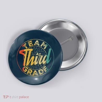 Retro Team Third Grade Back To School First Day Of School Button
