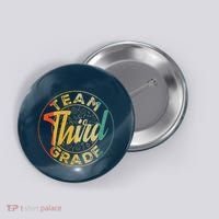 Retro Team Third Grade Back To School First Day Of School Button thumb 0