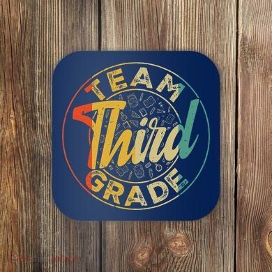 Retro Team Third Grade Back To School First Day Of School Coaster