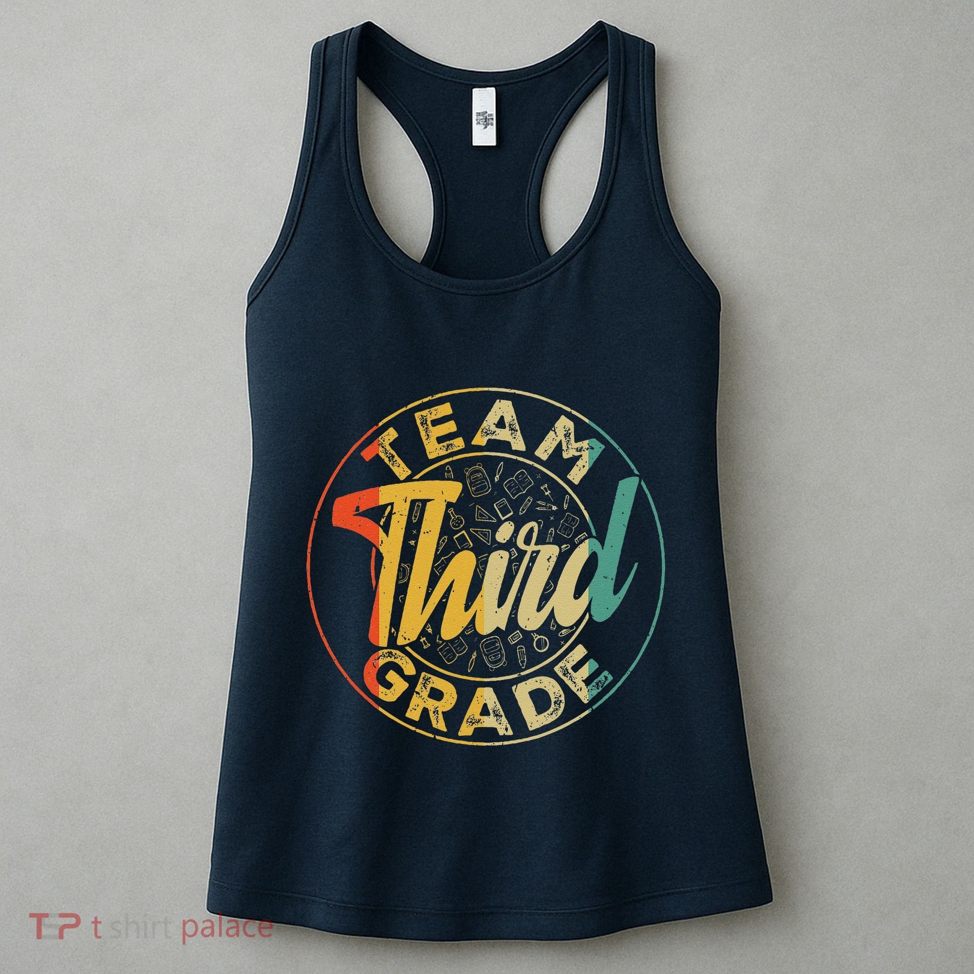 Retro Team Third Grade Back To School First Day Of School Women's Tank Top