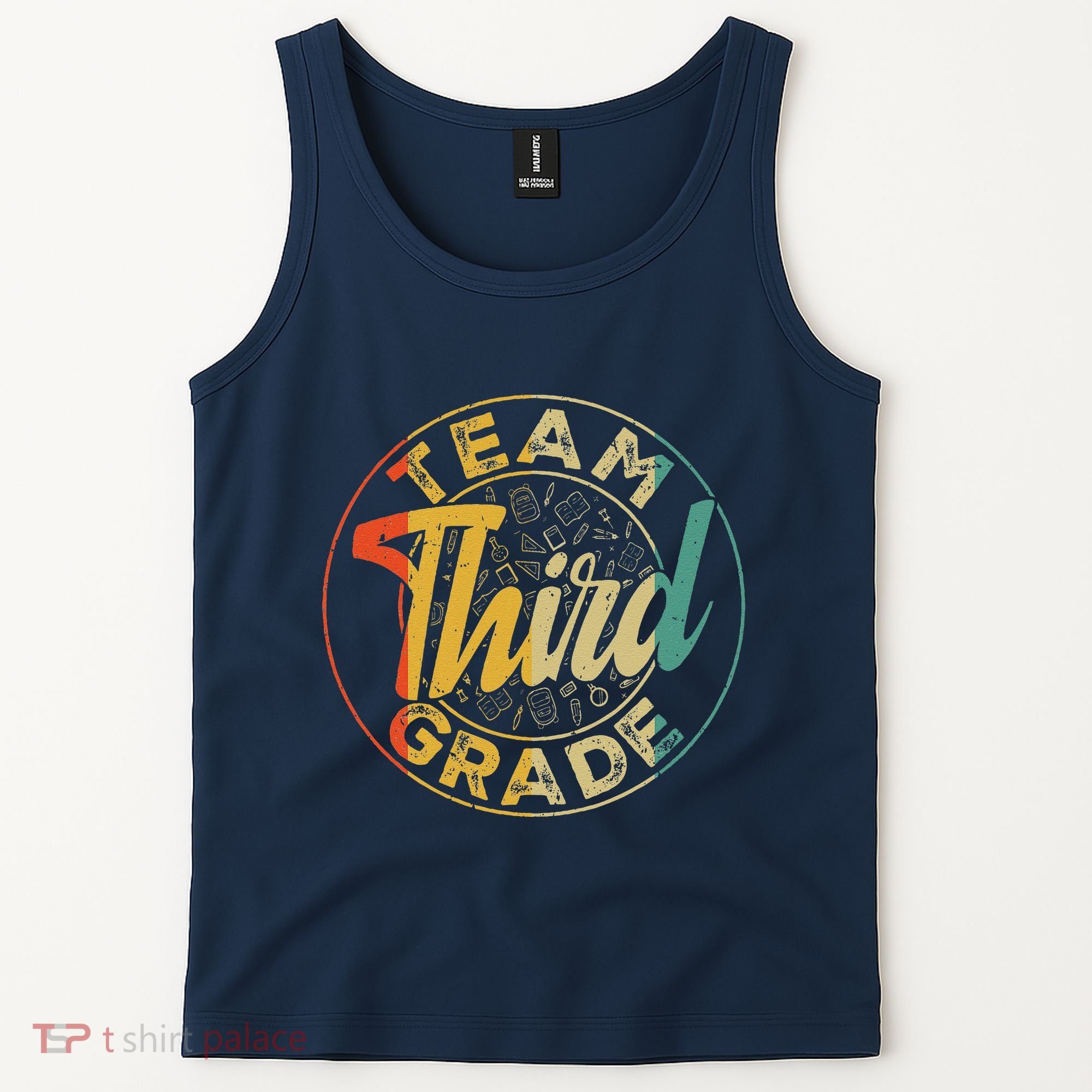Retro Team Third Grade Back To School First Day Of School Tank Top