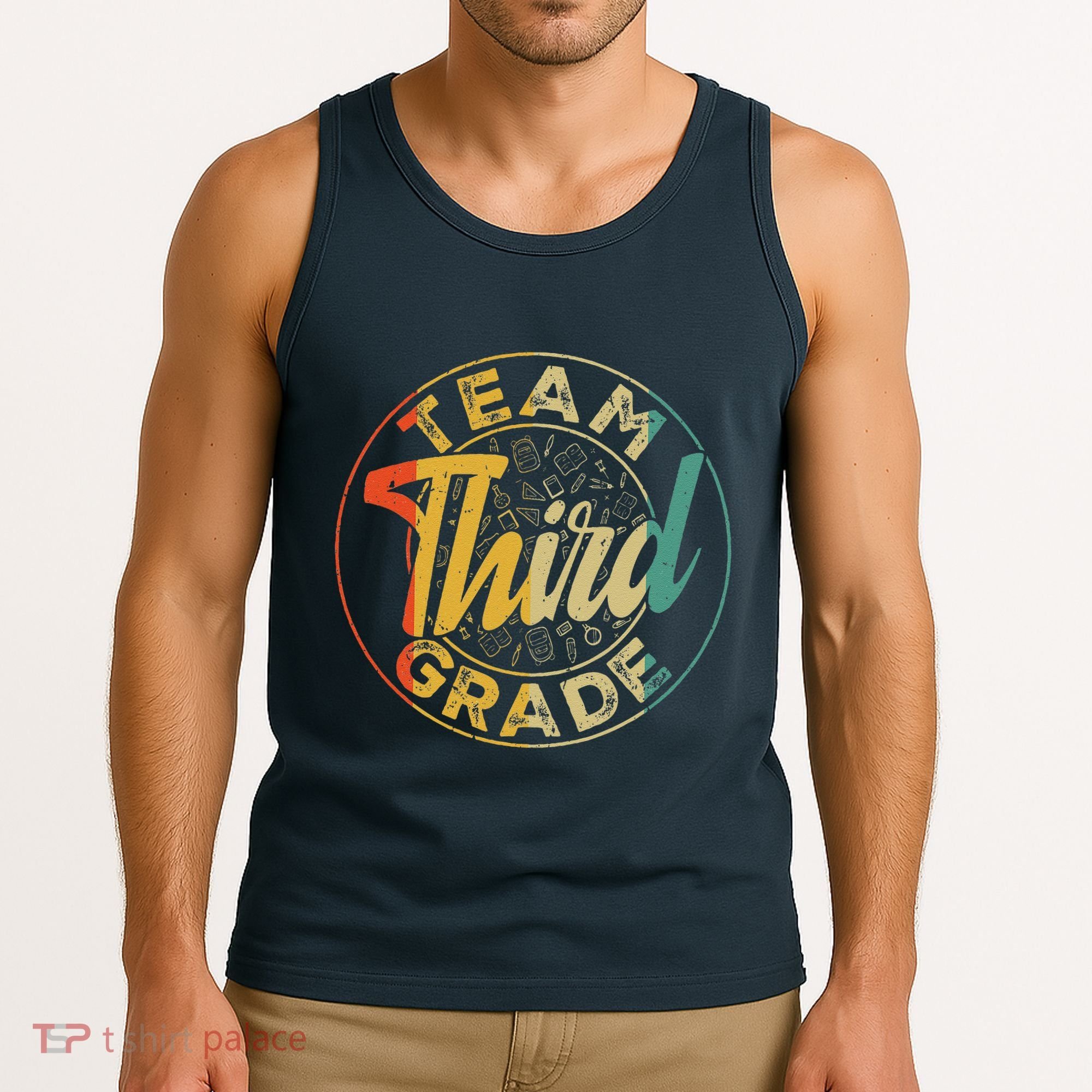 Retro Team Third Grade Back To School First Day Of School Tank Top