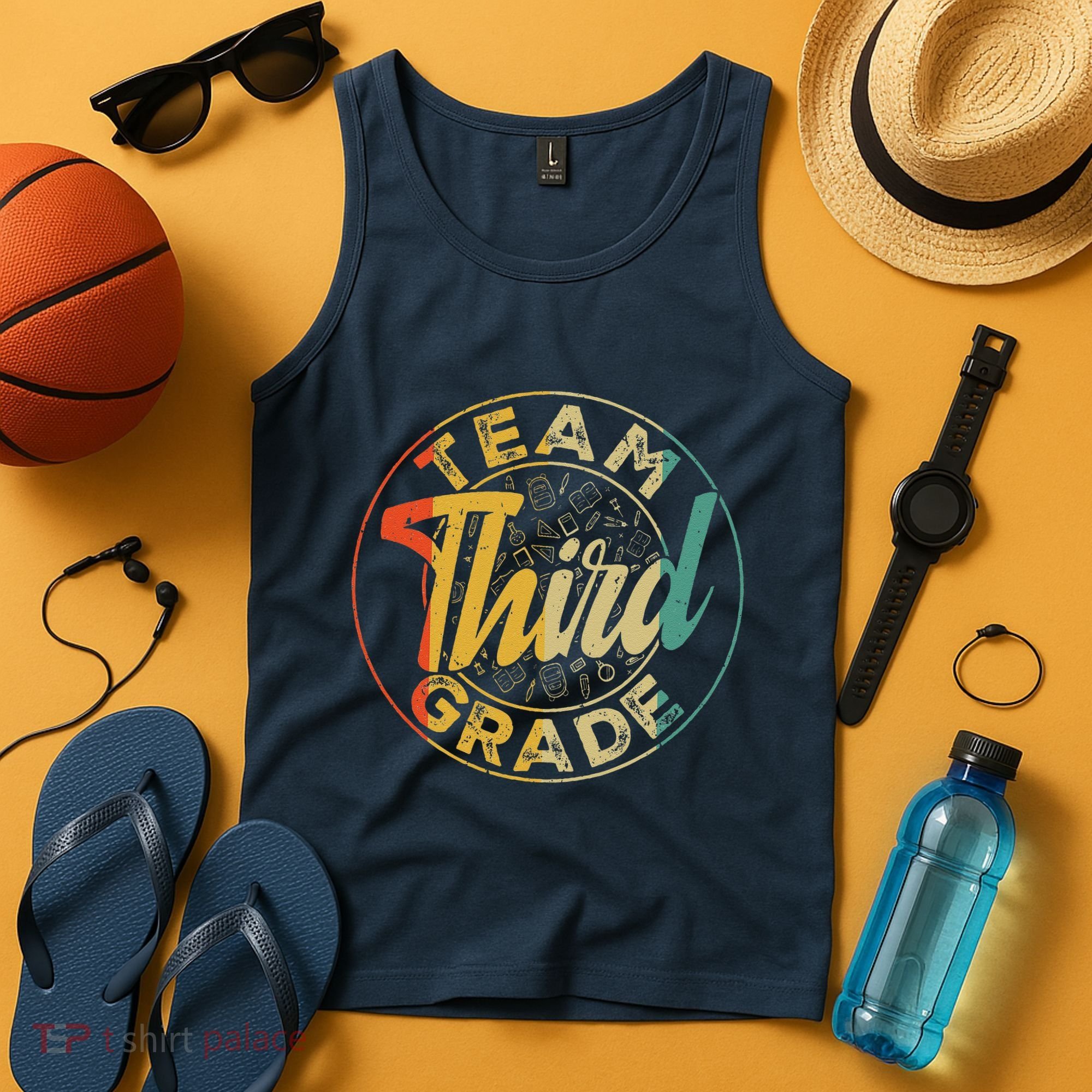 Retro Team Third Grade Back To School First Day Of School Tank Top