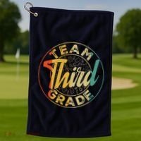 Retro Team Third Grade Back To School First Day Of School Golf Towel thumb 1