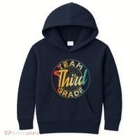 Retro Team Third Grade Back To School First Day Of School Kids Hoodie thumb 0