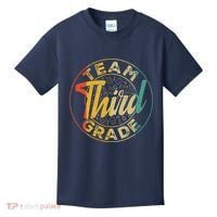Retro Team Third Grade Back To School First Day Of School Kids T-Shirt thumb 0