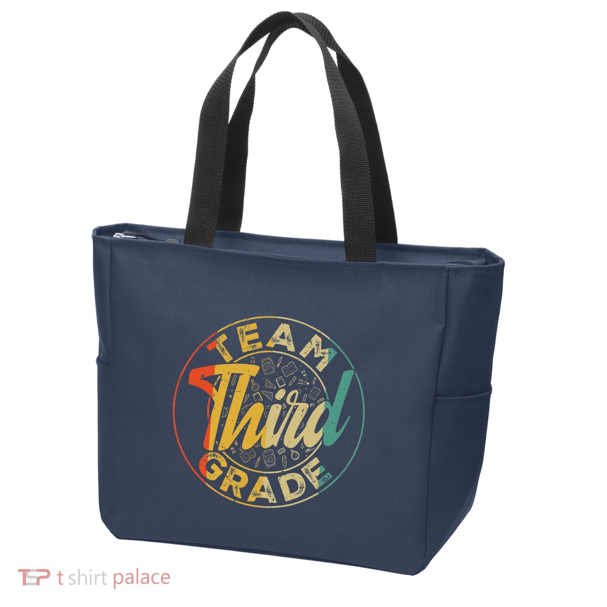 Retro Team Third Grade Back To School First Day Of School Tote Bag