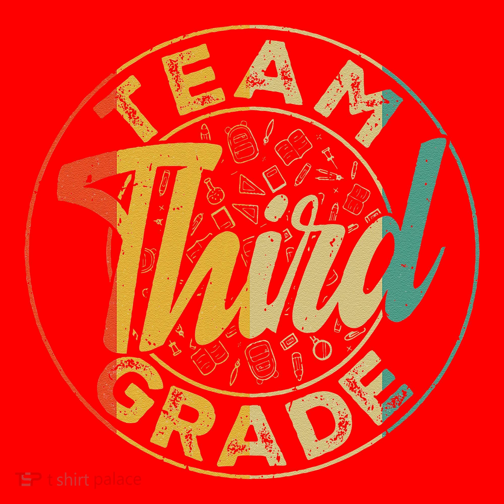 Retro Team Third Grade Back To School First Day Of School Santa Hat