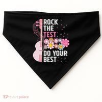 Rock The Test Do Your Best Testing Day Teachers Students USA-Made Doggie Bandana thumb 0