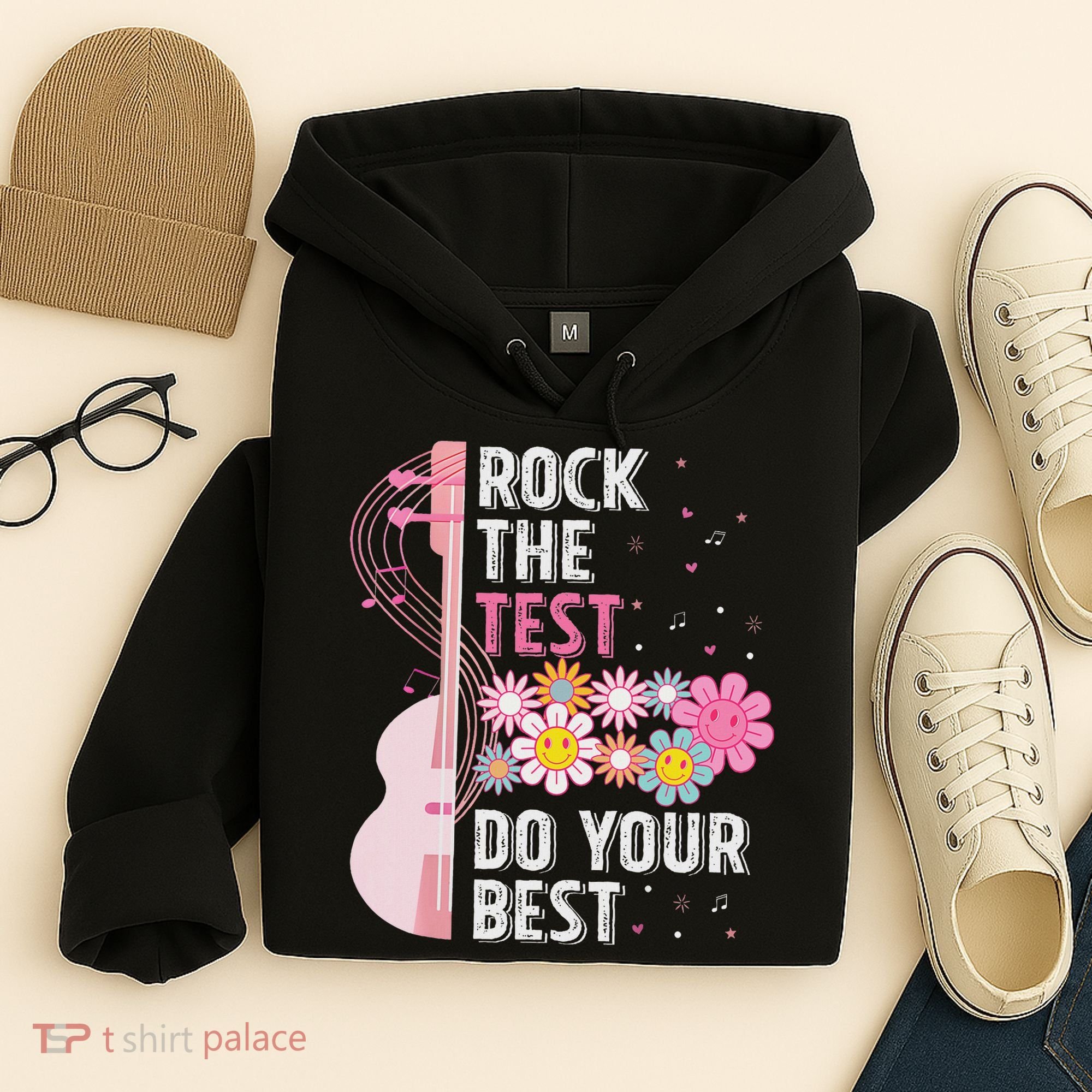 Rock The Test Do Your Best Testing Day Teachers Students Hoodie