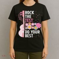 Rock The Test Do Your Best Testing Day Teachers Students T-Shirt thumb 4