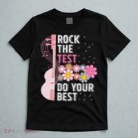 Rock The Test Do Your Best Testing Day Teachers Students T-Shirt thumb 5