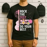 Rock The Test Do Your Best Testing Day Teachers Students T-Shirt thumb 6
