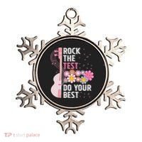 Rock The Test Do Your Best Testing Day Teachers Students Ornament thumb 0