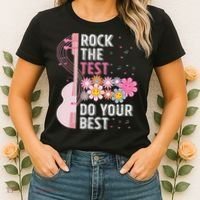 Rock The Test Do Your Best Testing Day Teachers Students Women's T-Shirt thumb 2