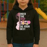 Rock The Test Do Your Best Testing Day Teachers Students Kids Hoodie thumb 3