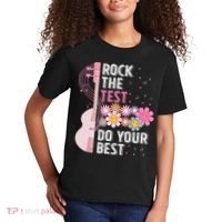 Rock The Test Do Your Best Testing Day Teachers Students Kids T-Shirt thumb 2