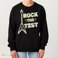 Rock The Test Guitar Teacher Test Day Testing Day Teacher Women's Sweatshirt thumb 0