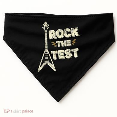 Rock The Test Guitar Teacher Test Day Testing Day Teacher USA-Made Doggie Bandana
