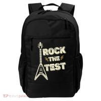 Rock The Test Guitar Teacher Test Day Testing Day Teacher Backpack thumb 0
