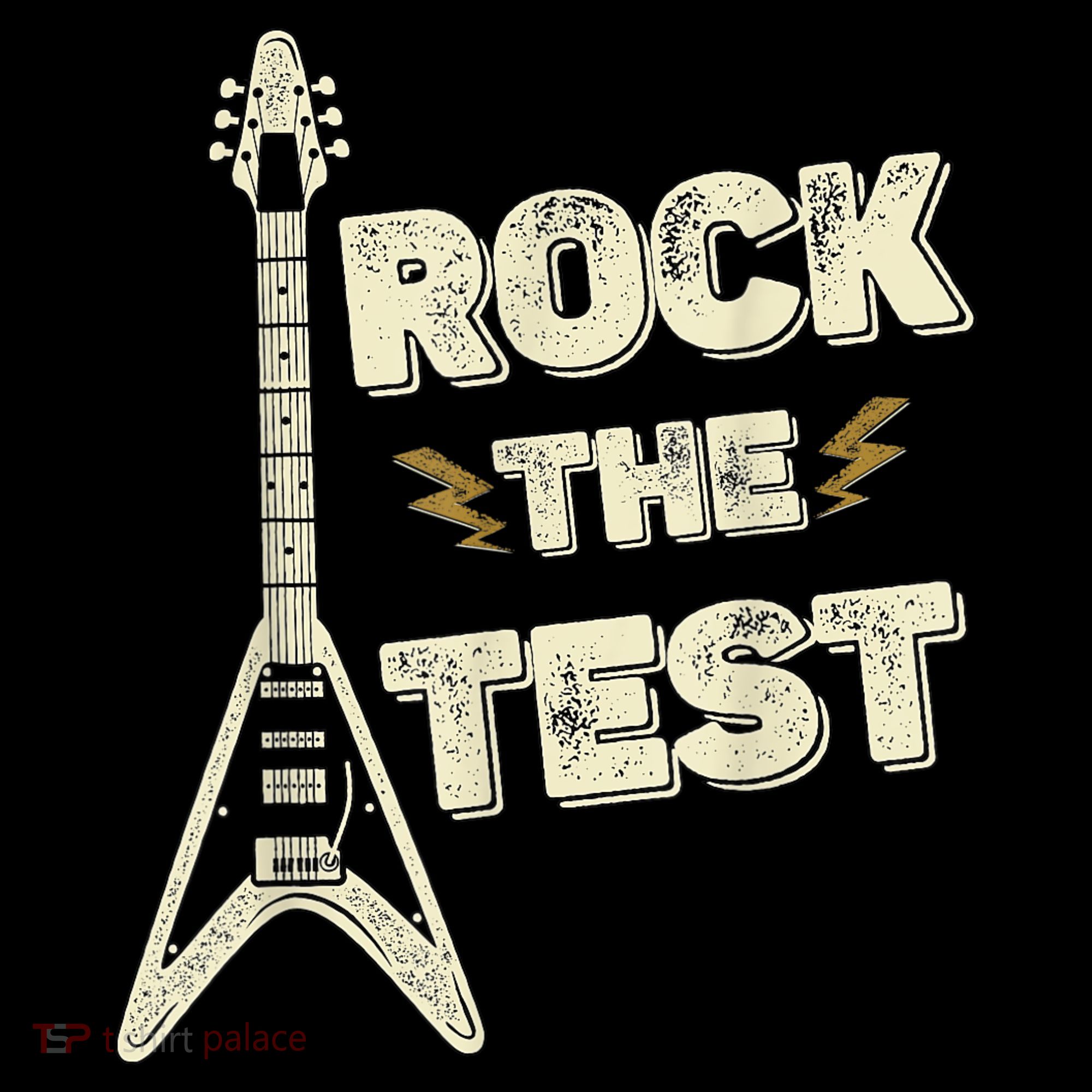 Rock The Test Guitar Teacher Test Day Testing Day Teacher Women's Hoodie