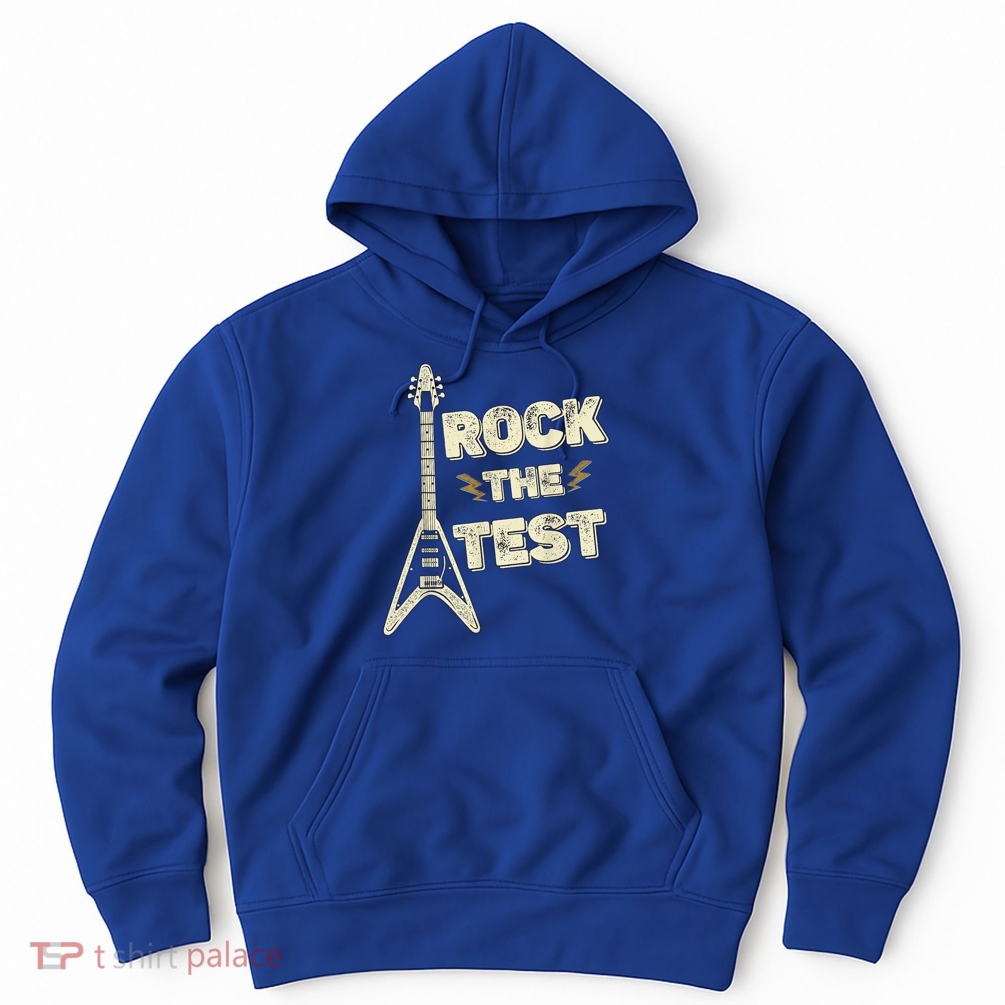 Rock The Test Guitar Teacher Test Day Testing Day Teacher Hoodie