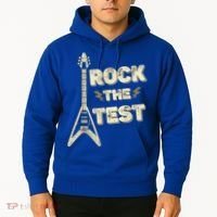 Rock The Test Guitar Teacher Test Day Testing Day Teacher Hoodie thumb 2