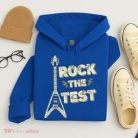 Rock The Test Guitar Teacher Test Day Testing Day Teacher Hoodie thumb 4
