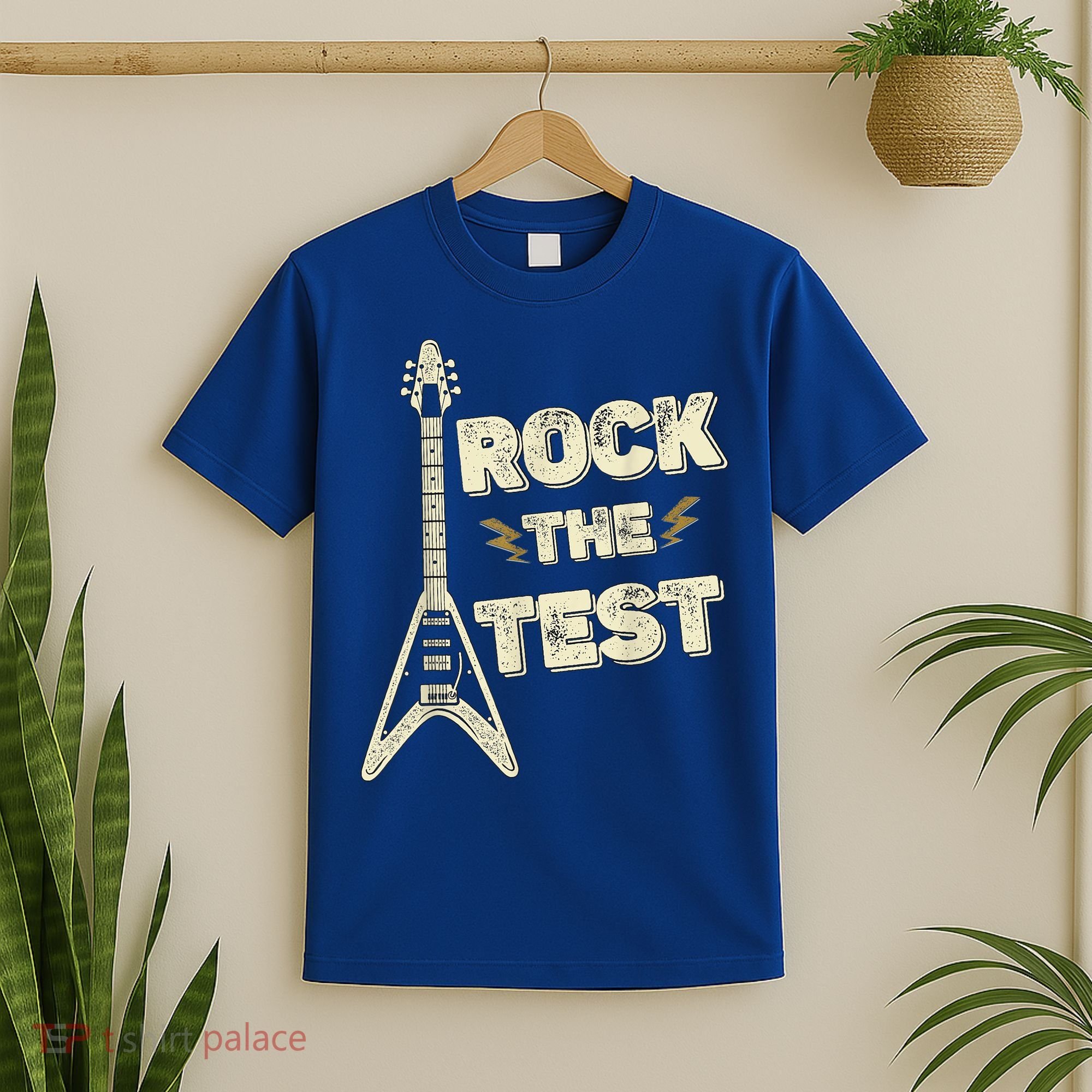 Rock The Test Guitar Teacher Test Day Testing Day Teacher T-Shirt