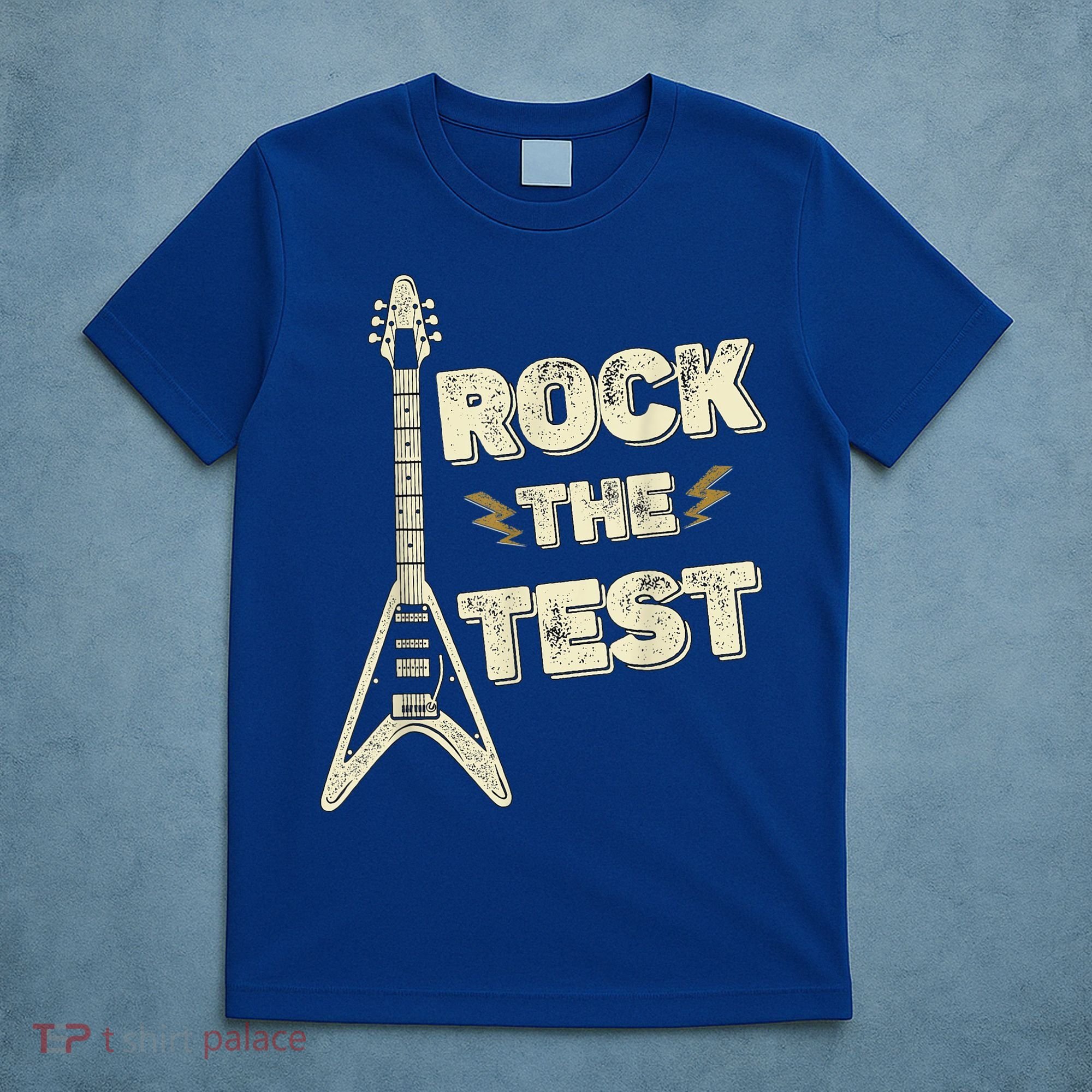 Rock The Test Guitar Teacher Test Day Testing Day Teacher T-Shirt