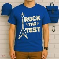 Rock The Test Guitar Teacher Test Day Testing Day Teacher T-Shirt thumb 6