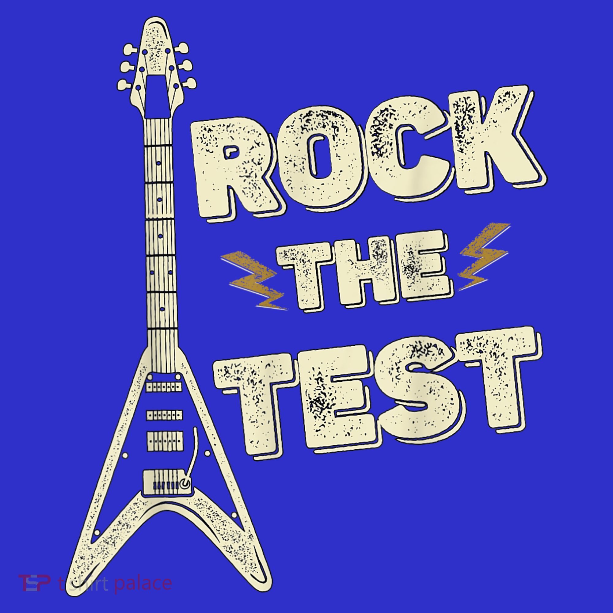 Rock The Test Guitar Teacher Test Day Testing Day Teacher T-Shirt