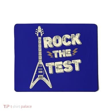 Rock The Test Guitar Teacher Test Day Testing Day Teacher Mousepad