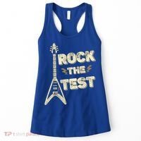 Rock The Test Guitar Teacher Test Day Testing Day Teacher Women's Tank Top thumb 0