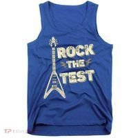 Rock The Test Guitar Teacher Test Day Testing Day Teacher Tank Top thumb 0