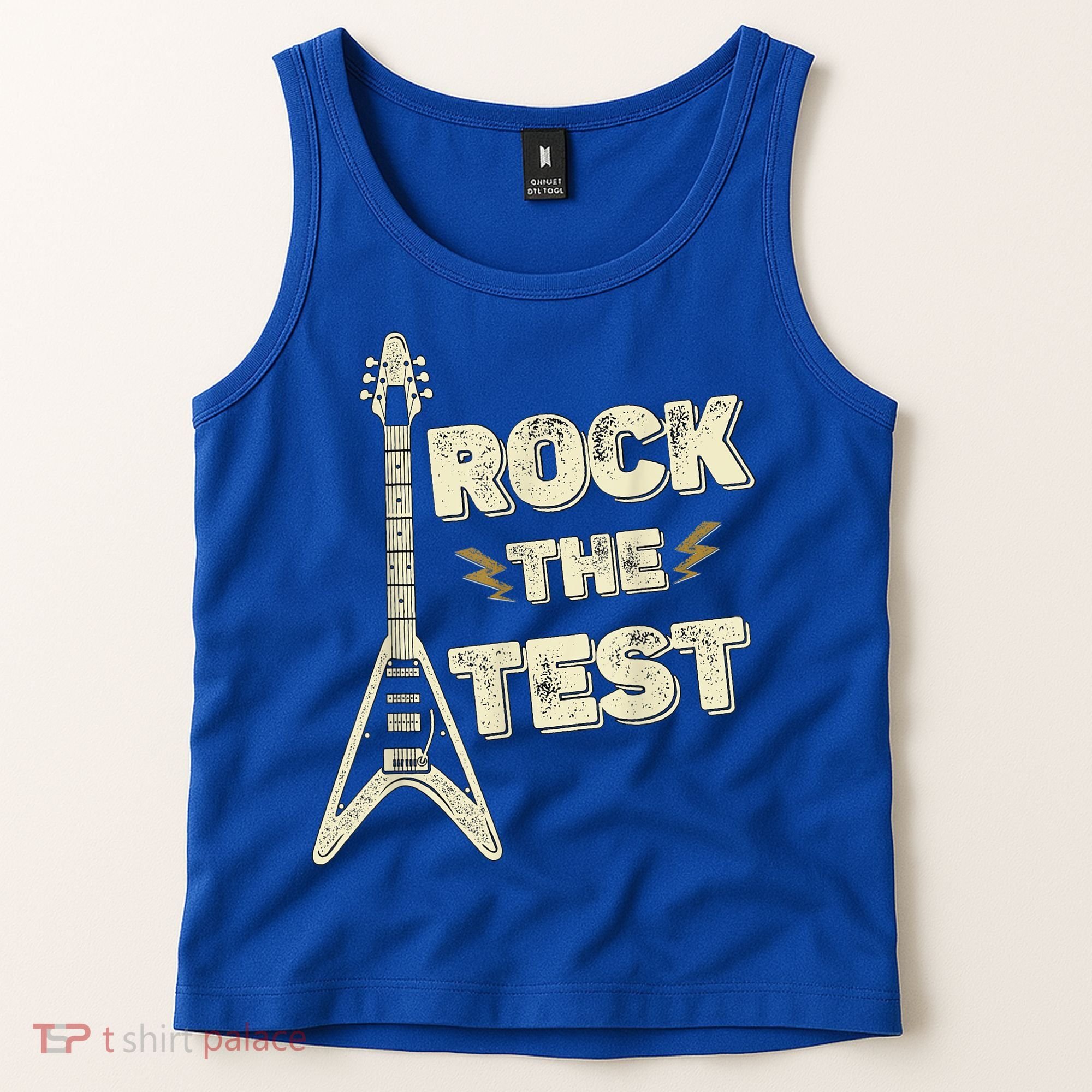 Rock The Test Guitar Teacher Test Day Testing Day Teacher Tank Top