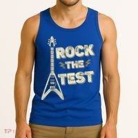 Rock The Test Guitar Teacher Test Day Testing Day Teacher Tank Top thumb 3