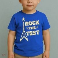 Rock The Test Guitar Teacher Test Day Testing Day Teacher Toddler T-Shirt thumb 2
