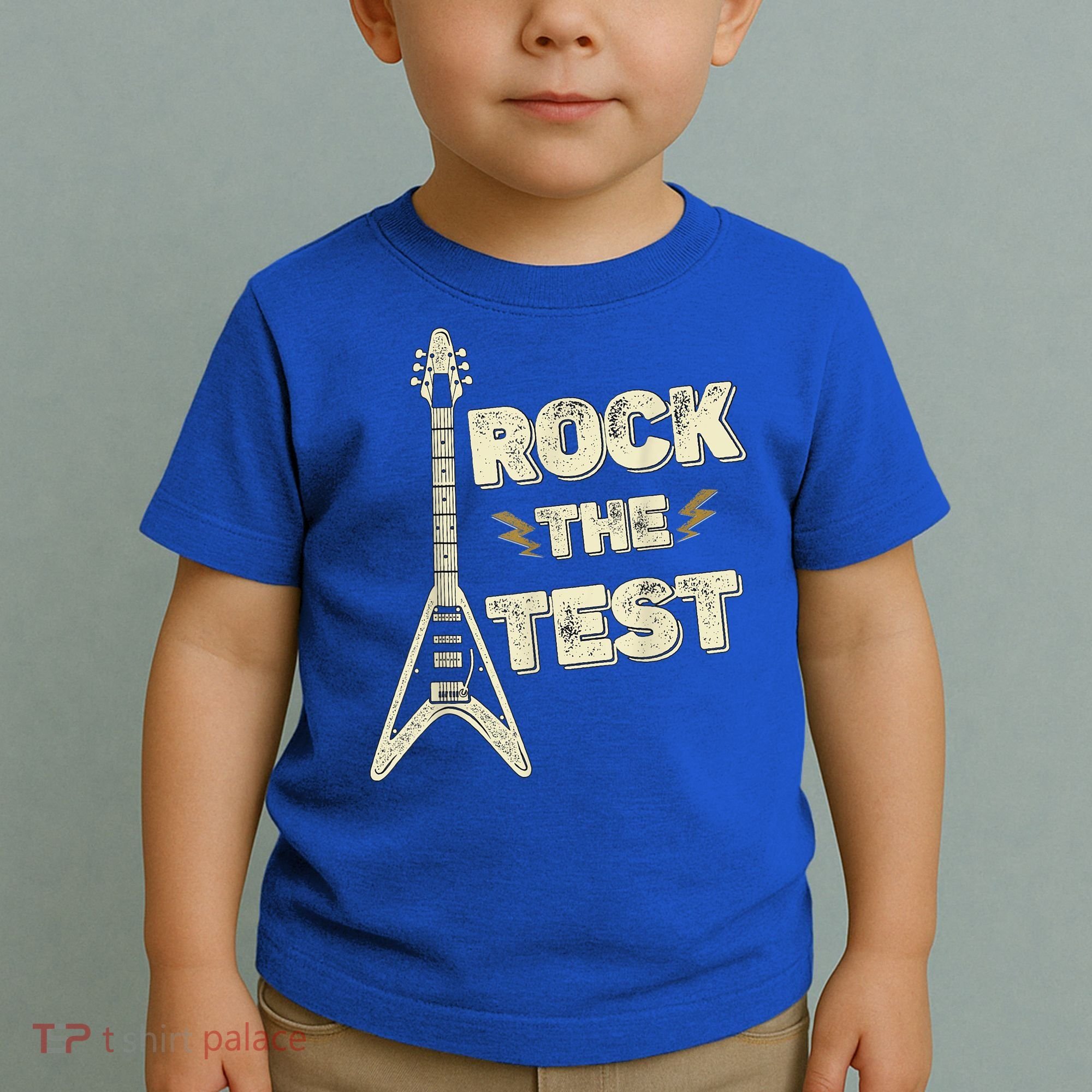 Rock The Test Guitar Teacher Test Day Testing Day Teacher Toddler T-Shirt
