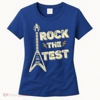Rock The Test Guitar Teacher Test Day Testing Day Teacher Women's T-Shirt thumb 0